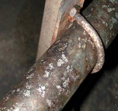 Pitting Corrosion on a heating coil.